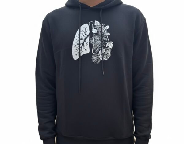Brain heart printed hoodie Anatomy Floral Hoodie