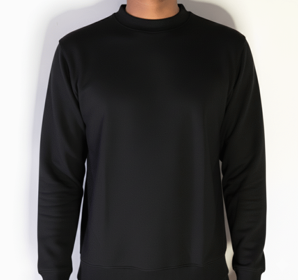 IMG_9758 Plain Black Sweat Shirt