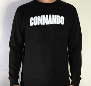 Printed Black Sweat Shirt