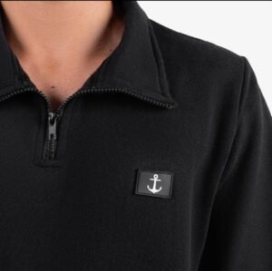 Black Quarter-Zip Pullover