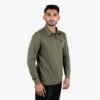 Olive Green Quarter-Zip Pullover