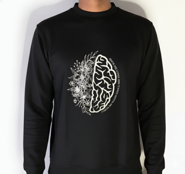 brain printed sweat shirt Brain Printed Sweatshirt | Small Size